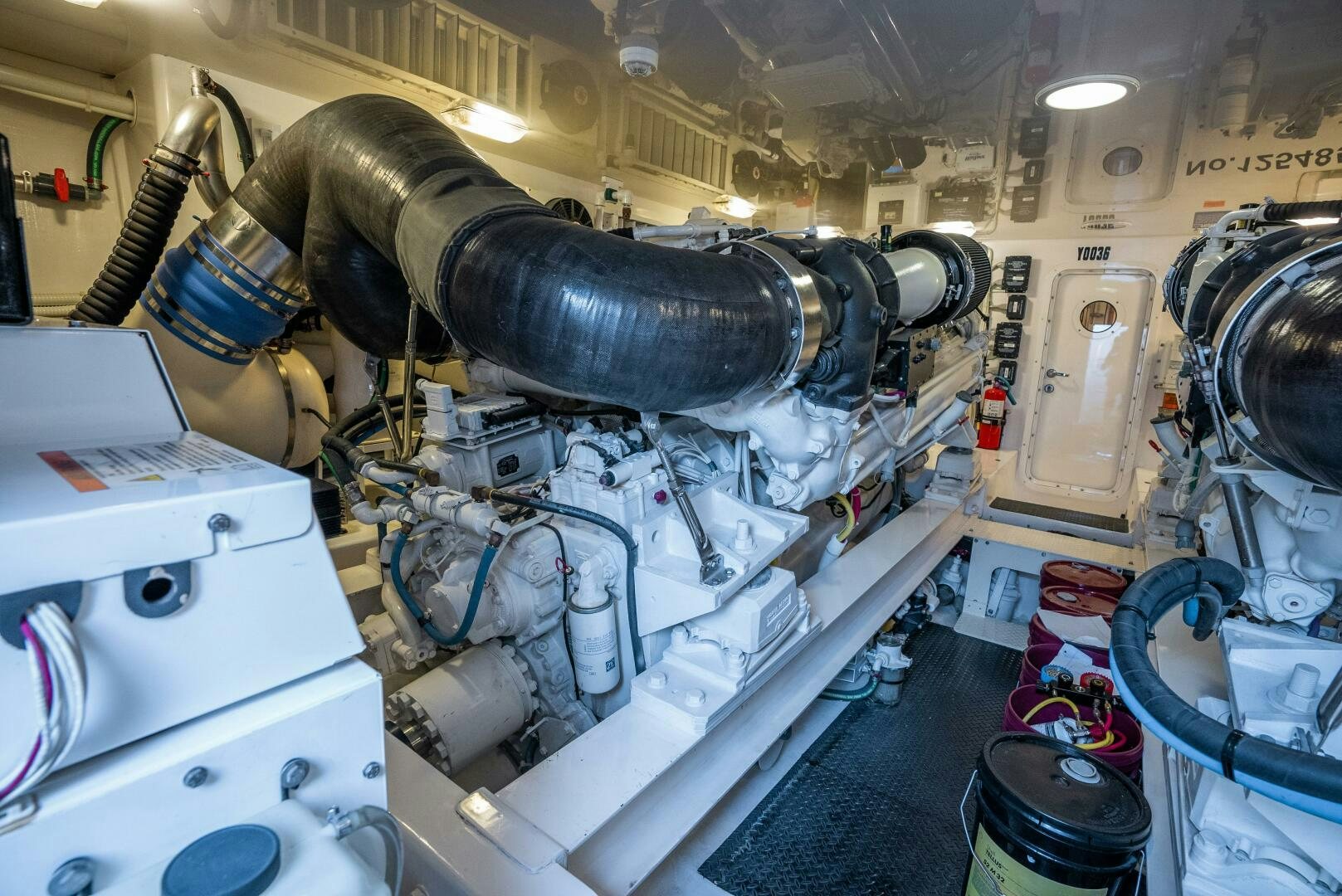 a machine in a room aboard NO COLLARS Yacht for Sale