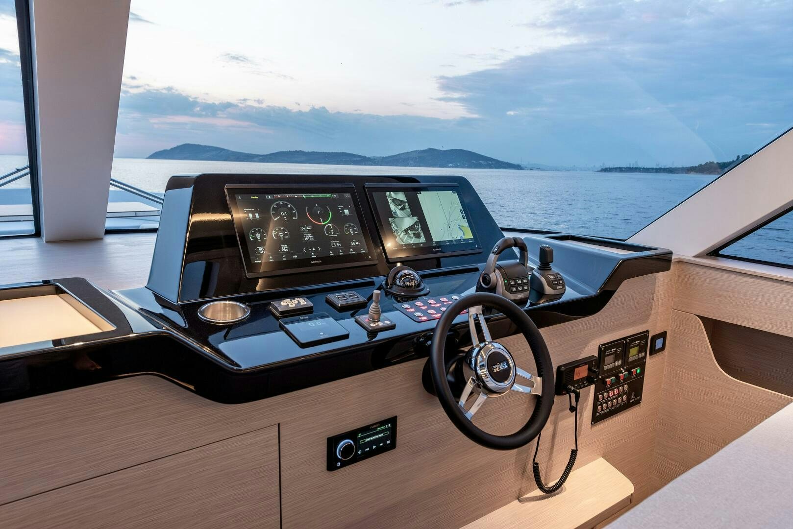 a cockpit of a plane aboard SUNYA Yacht for Sale