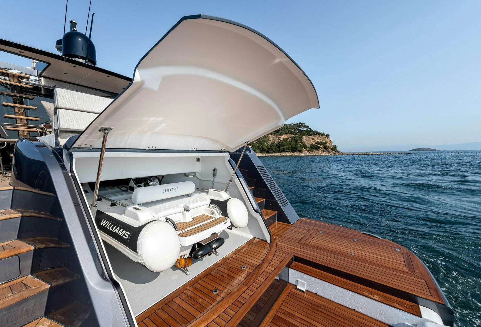 a boat on the water aboard SUNYA Yacht for Sale