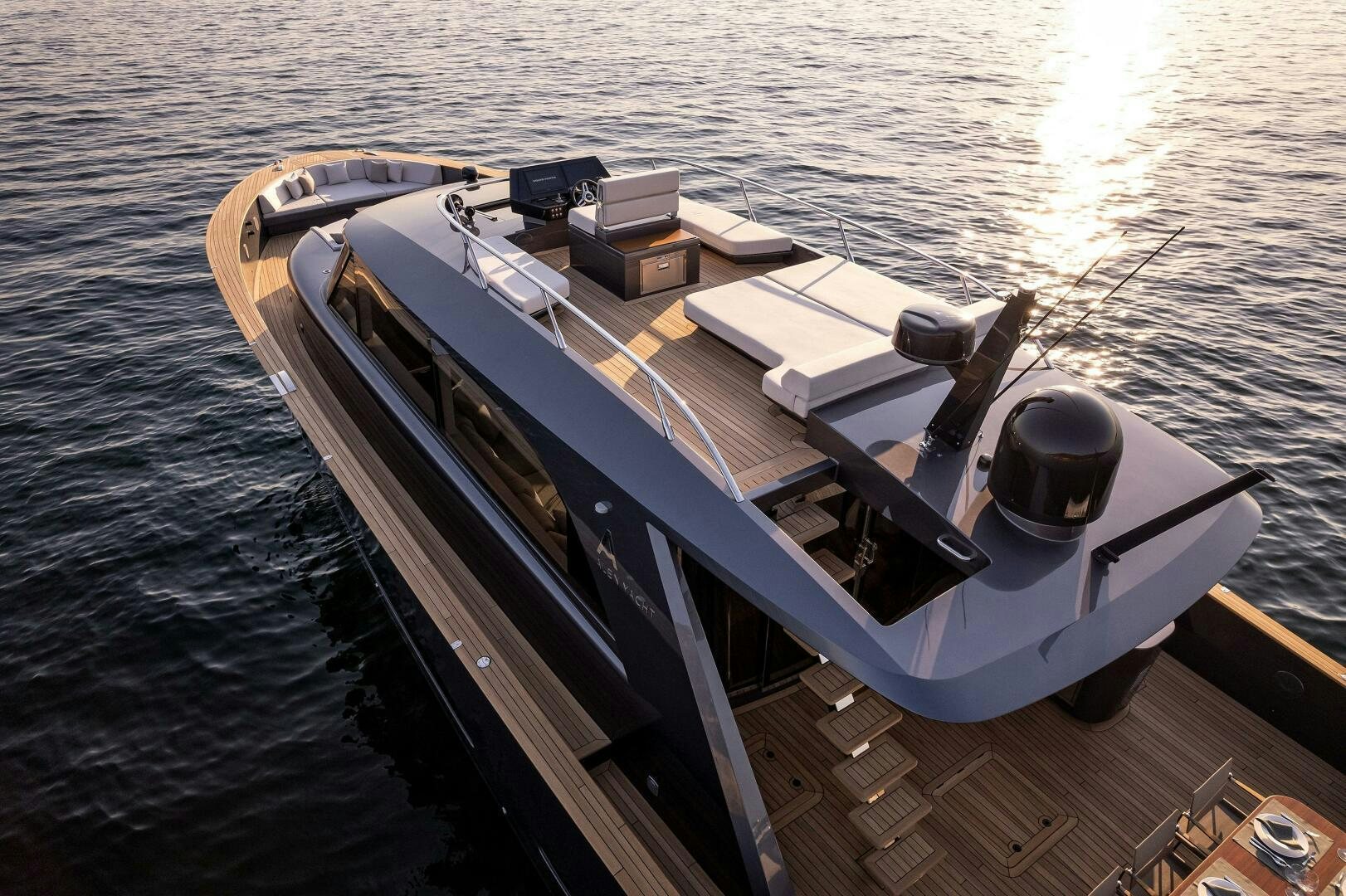 a boat on the water aboard SUNYA Yacht for Sale