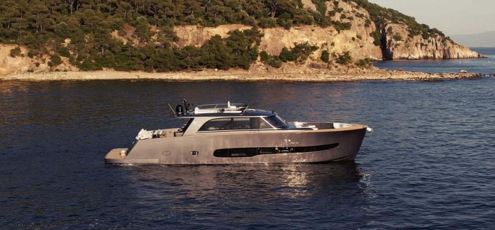 a boat on the water aboard SUNYA Yacht for Sale