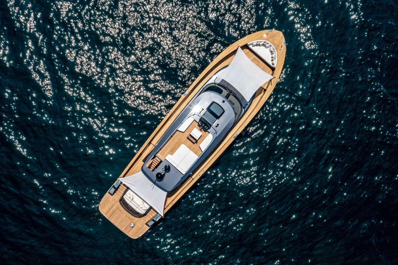 a space ship in the water aboard SUNYA Yacht for Sale