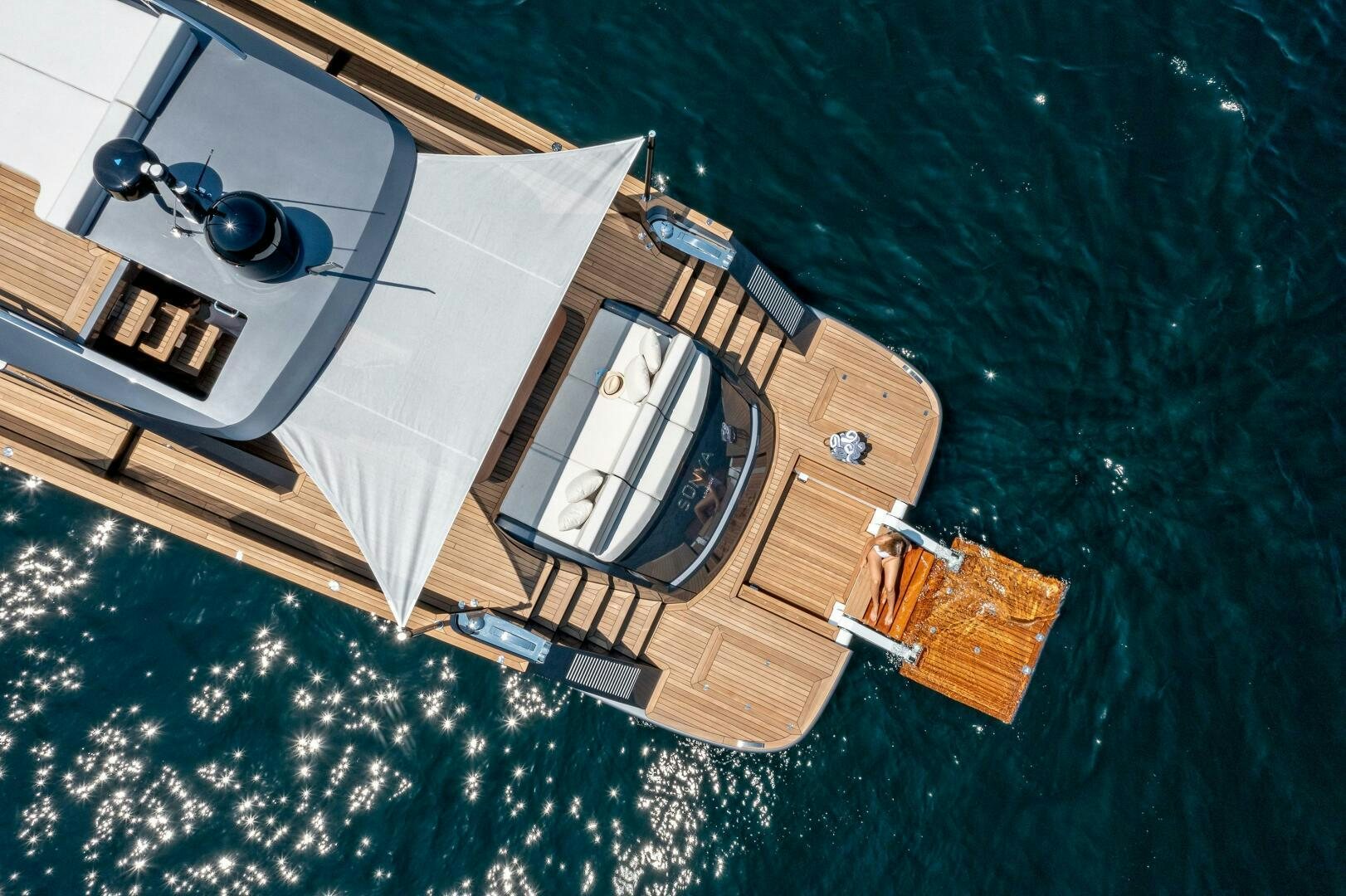 a satellite in the water aboard SUNYA Yacht for Sale