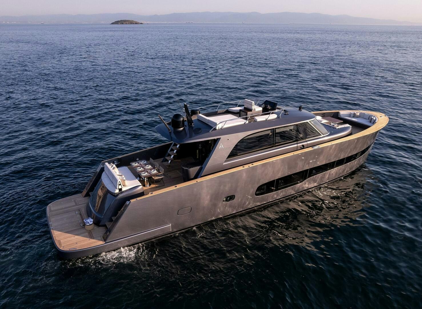 a boat in the water aboard SUNYA Yacht for Sale