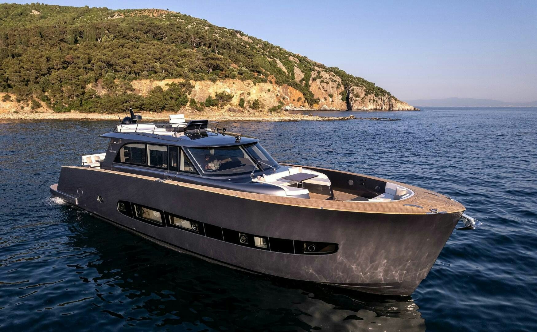 a boat on the water aboard SUNYA Yacht for Sale