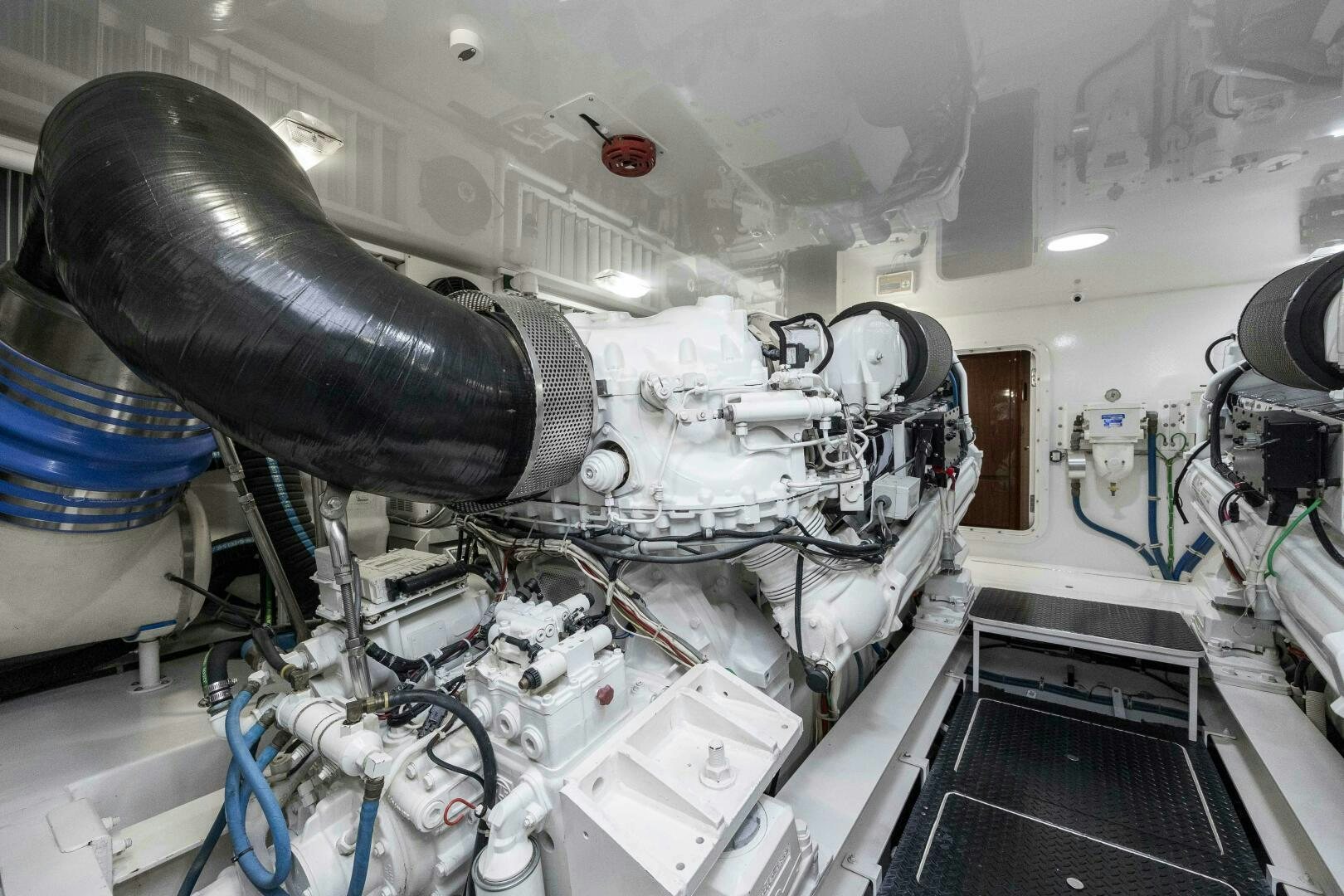 a machine with a large metal cylinder aboard SAVING GRACE Yacht for Sale