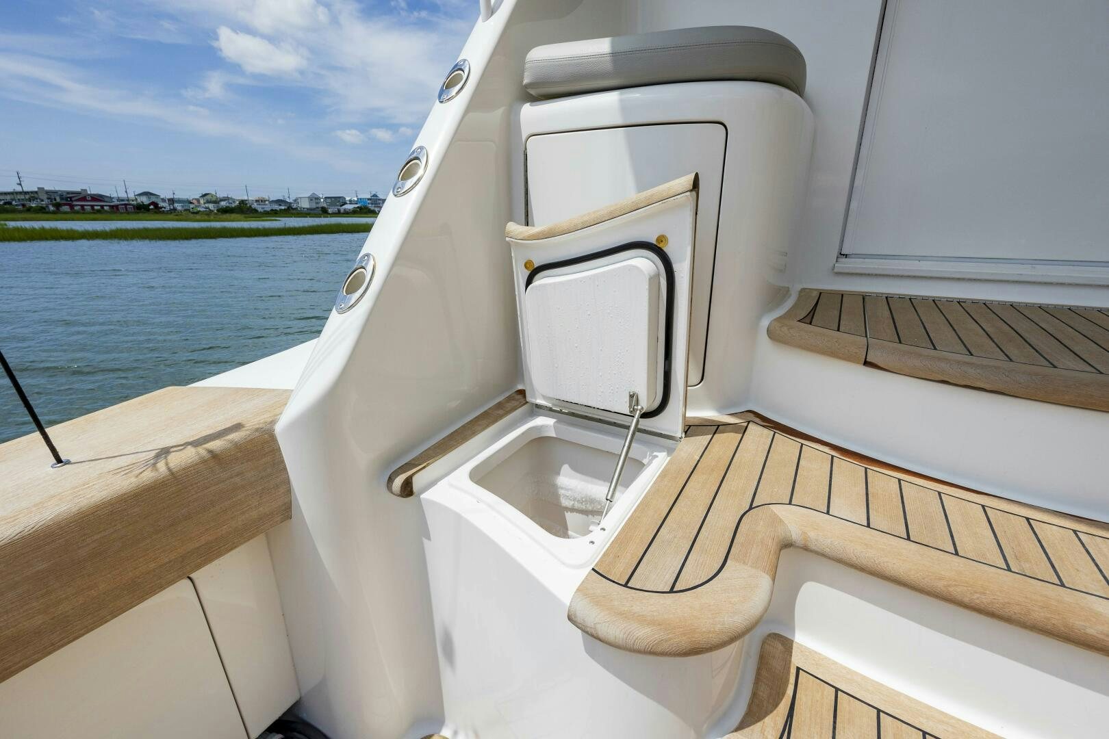 a toilet on a boat aboard SAVING GRACE Yacht for Sale