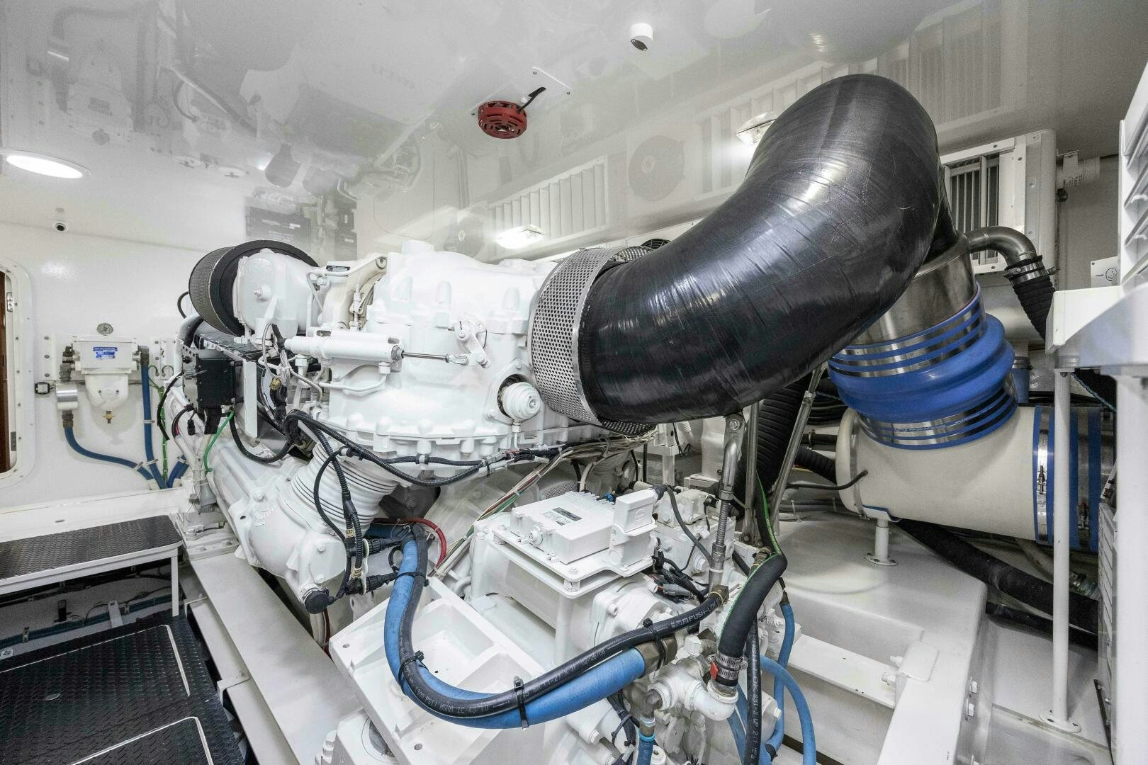 a machine with a large metal pipe aboard SAVING GRACE Yacht for Sale