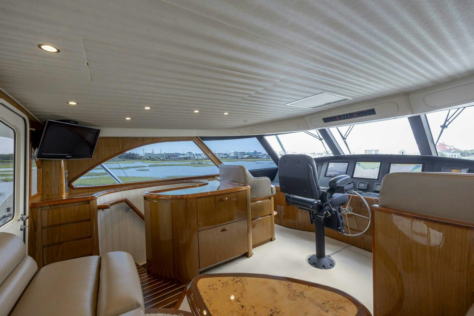 inside of a car aboard SAVING GRACE Yacht for Sale