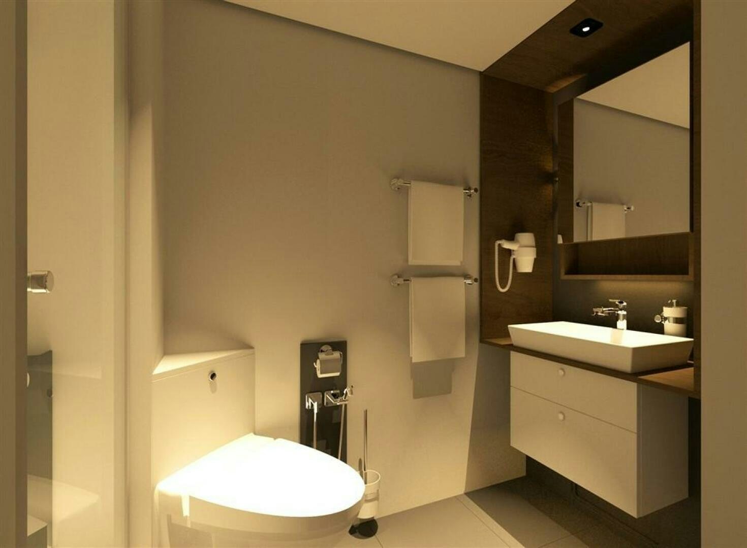 a bathroom with a sink and a mirror aboard PROJECT NIRVANA Yacht for Sale