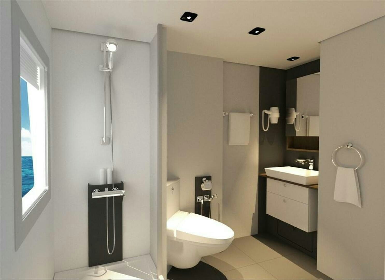 a bathroom with a toilet and sink aboard PROJECT NIRVANA Yacht for Sale