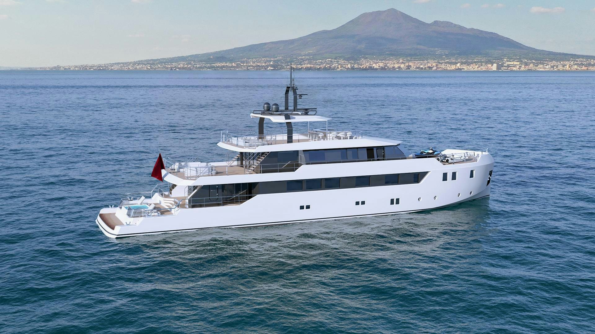 a boat in the water aboard PROJECT NIRVANA Yacht for Sale