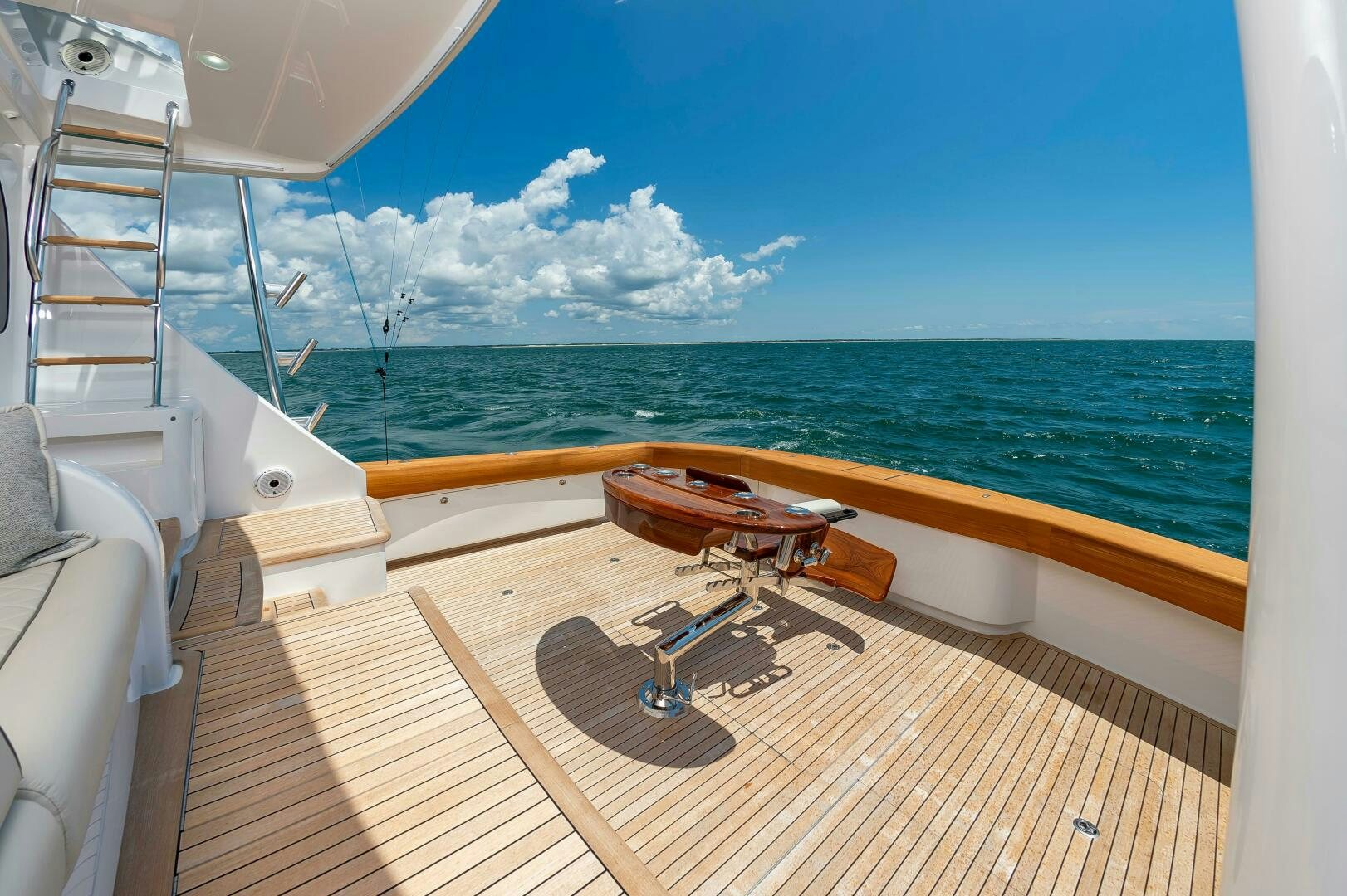 a boat on the water aboard KNOT DONE YET Yacht for Sale