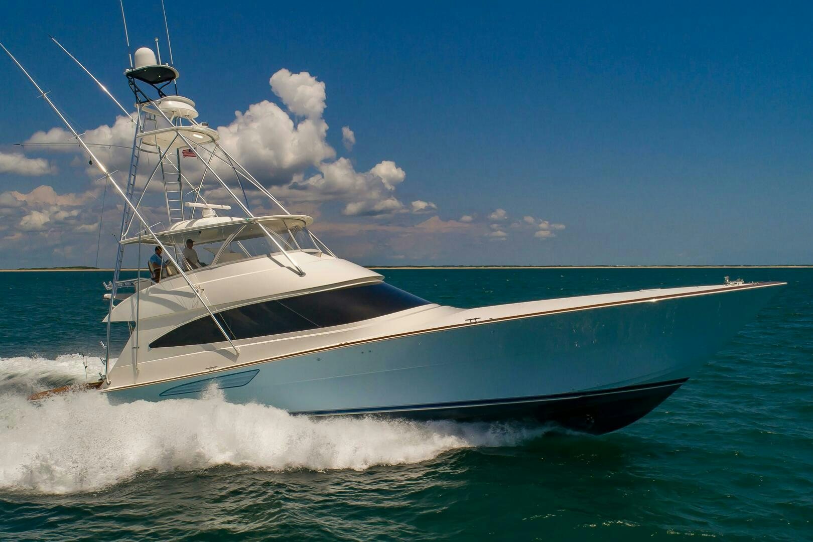 a boat in the water aboard KNOT DONE YET Yacht for Sale