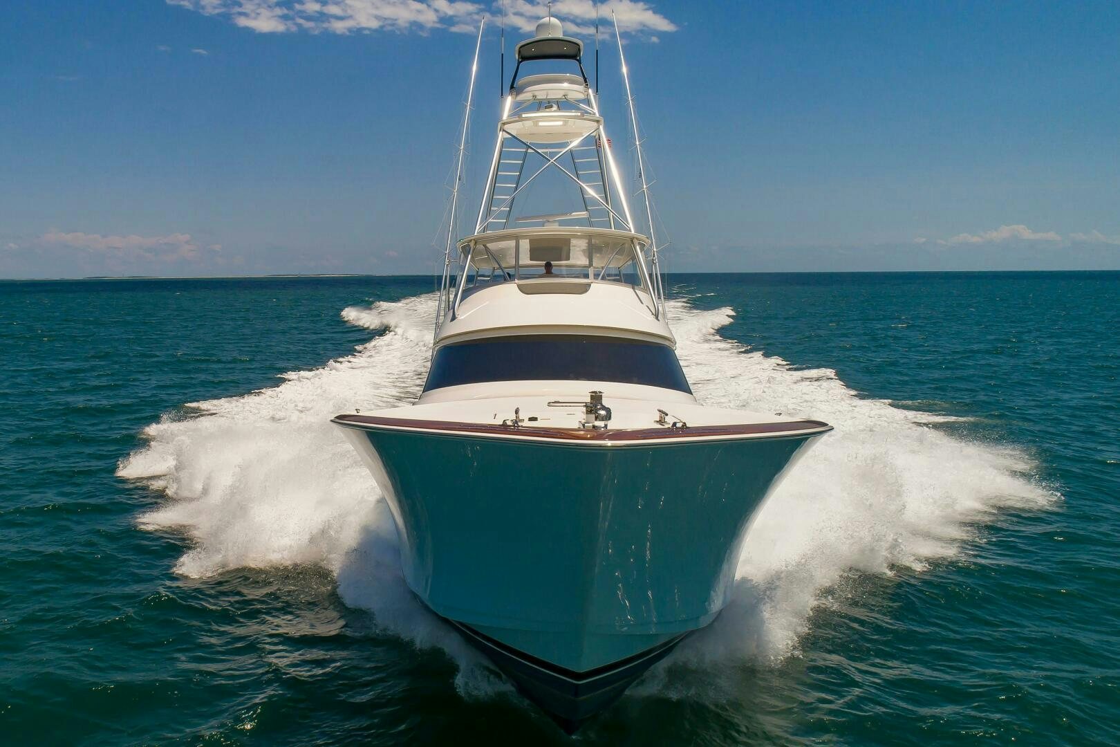 a boat on the water aboard KNOT DONE YET Yacht for Sale