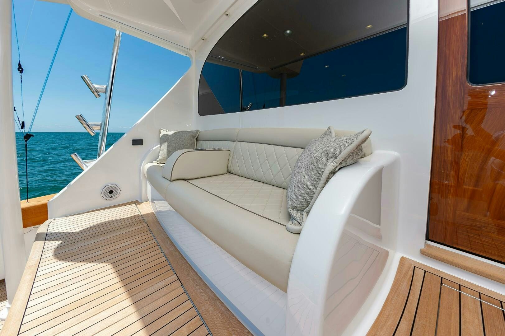 a boat on the water aboard KNOT DONE YET Yacht for Sale
