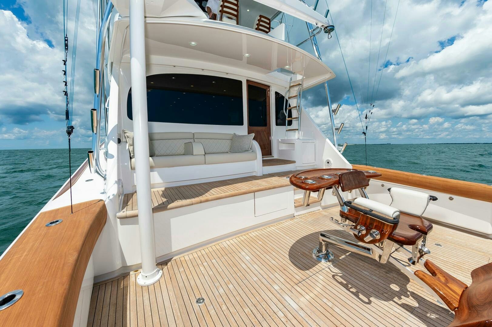 a boat on the water aboard KNOT DONE YET Yacht for Sale