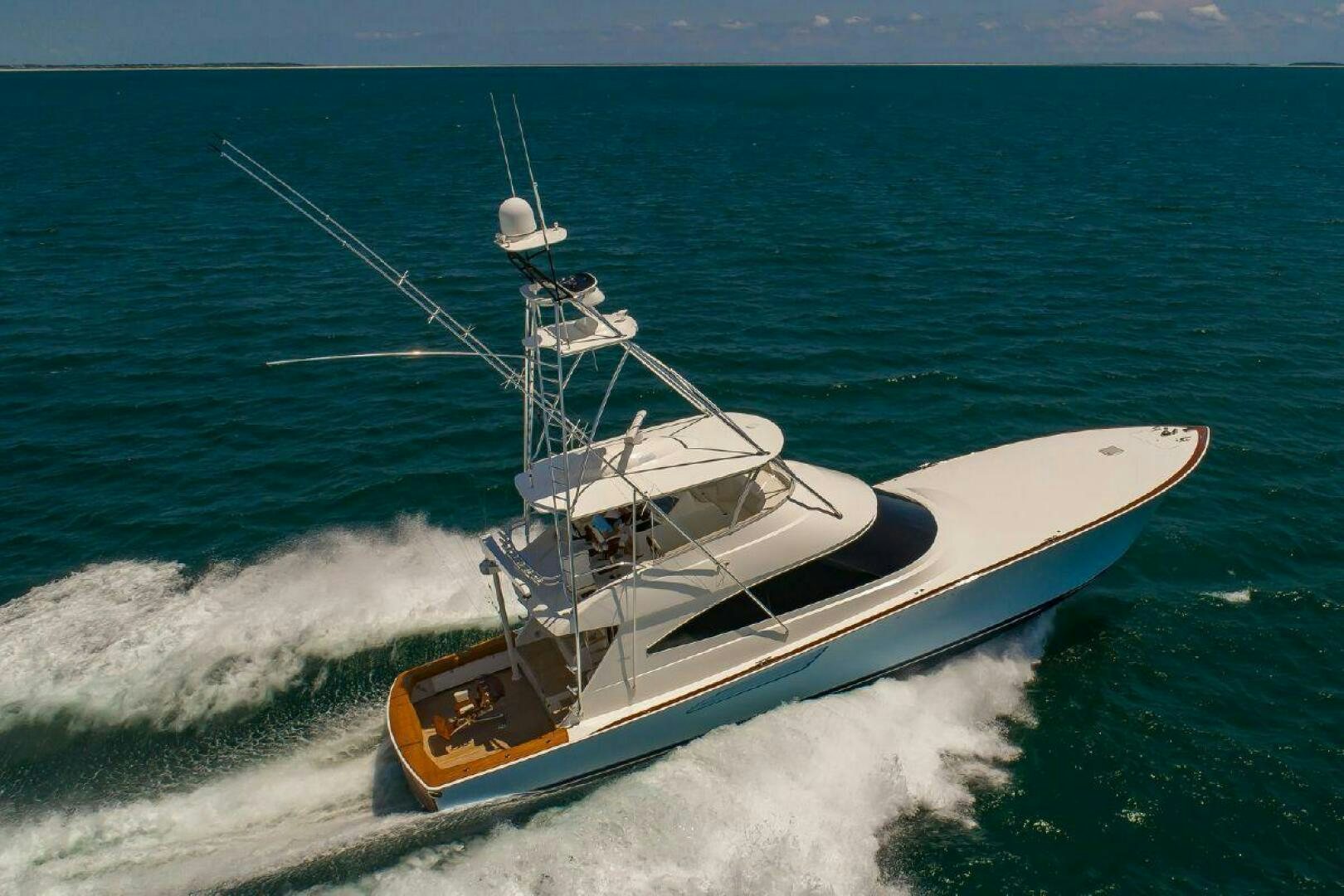 a boat on the water aboard KNOT DONE YET Yacht for Sale