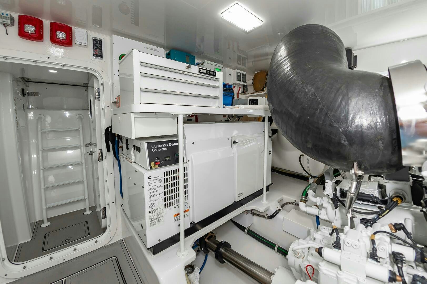 a large machine in a room aboard KNOT DONE YET Yacht for Sale