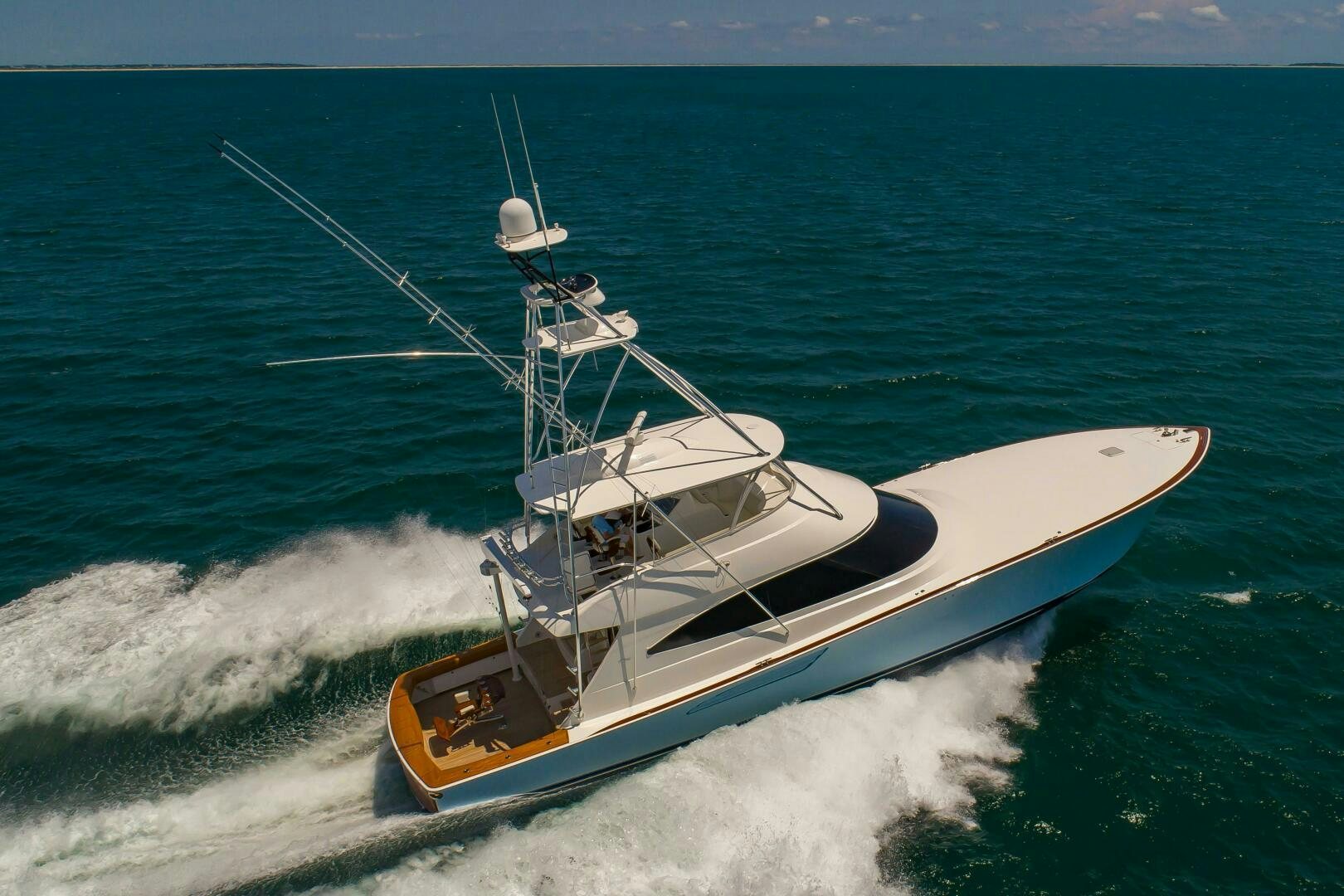 a boat on the water aboard KNOT DONE YET Yacht for Sale