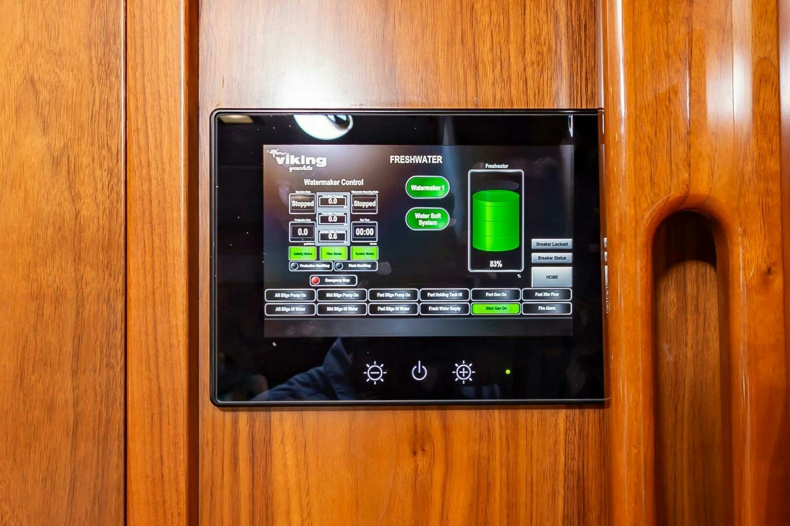 a black electronic device aboard KNOT DONE YET Yacht for Sale