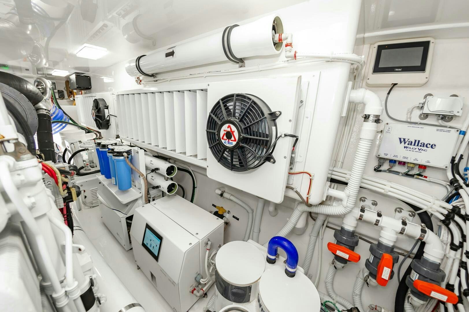 a close-up of a white machine aboard KNOT DONE YET Yacht for Sale