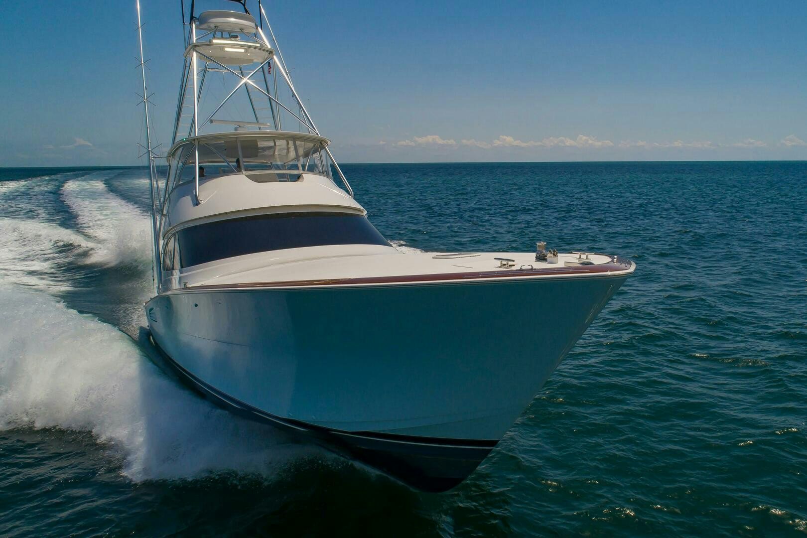 a boat on the water aboard KNOT DONE YET Yacht for Sale