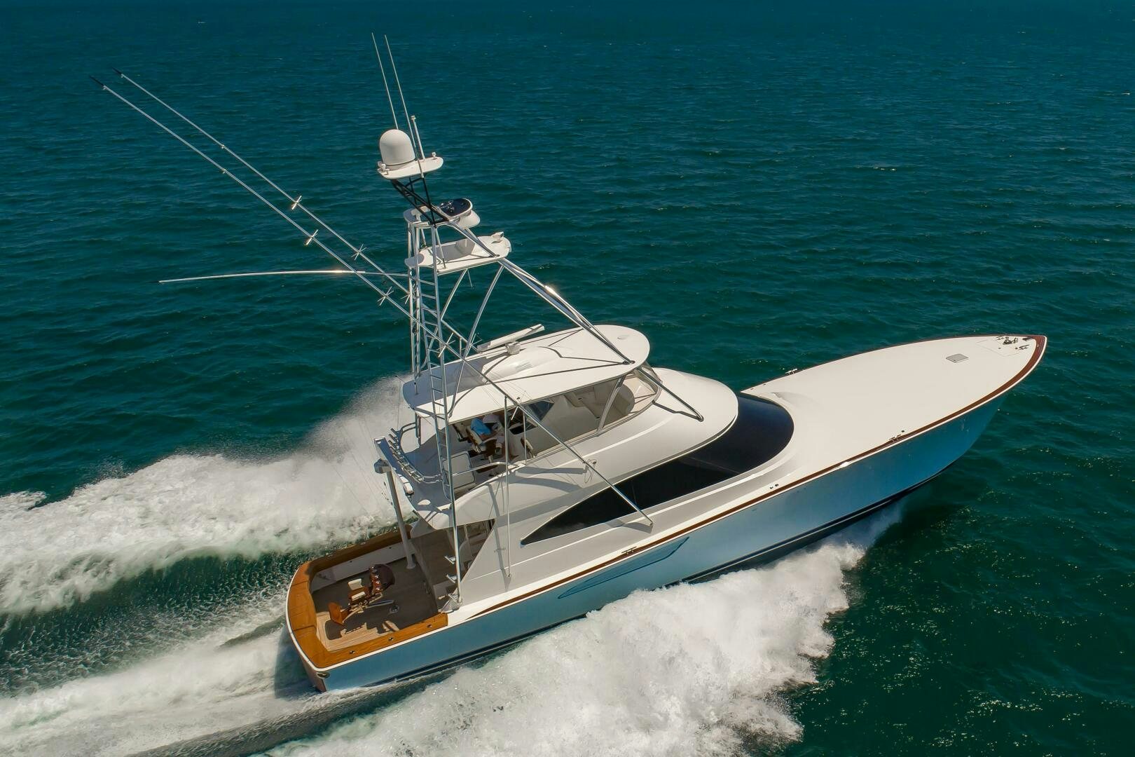 a boat on the water aboard KNOT DONE YET Yacht for Sale