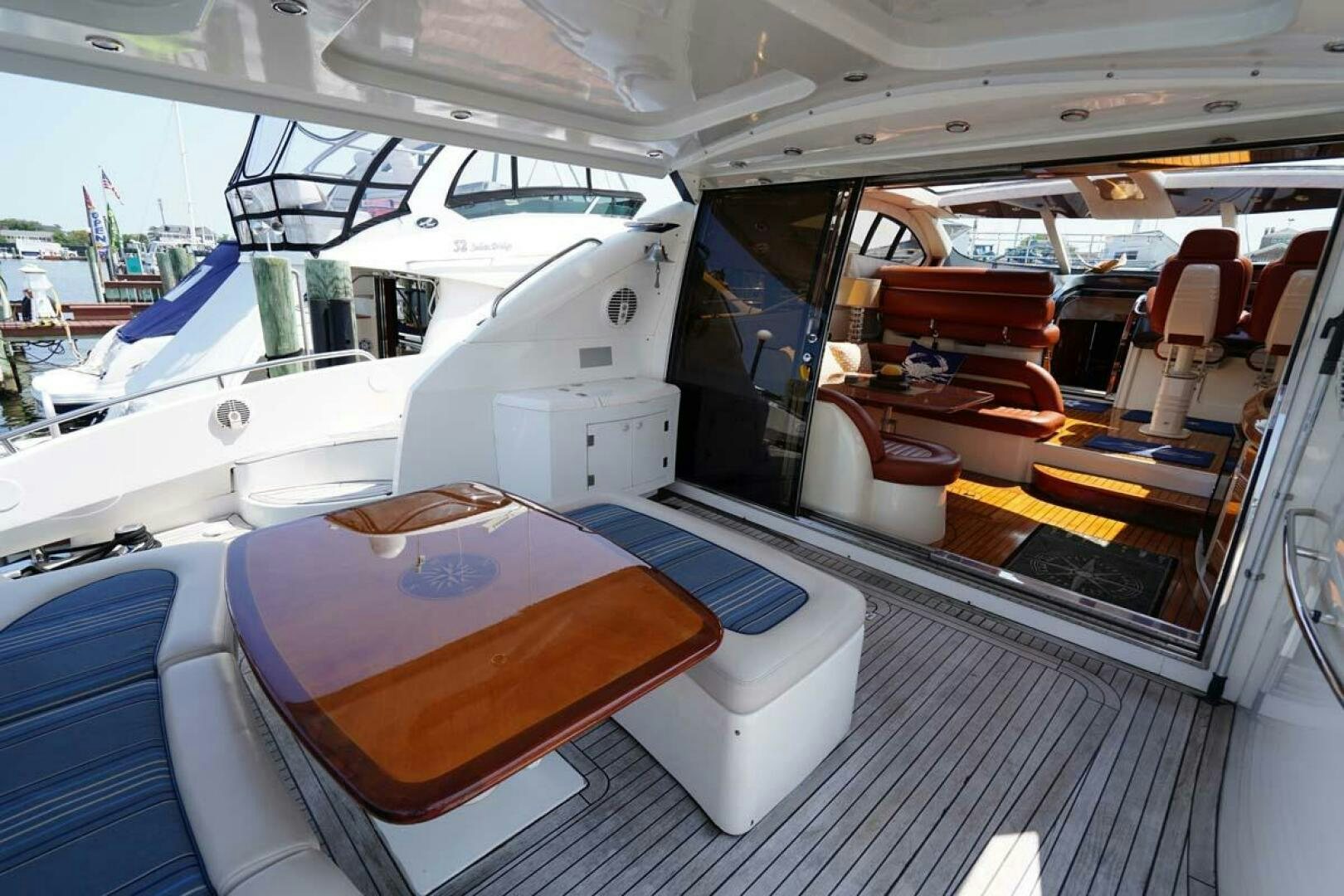 inside of a boat aboard OBSESSION Yacht for Sale