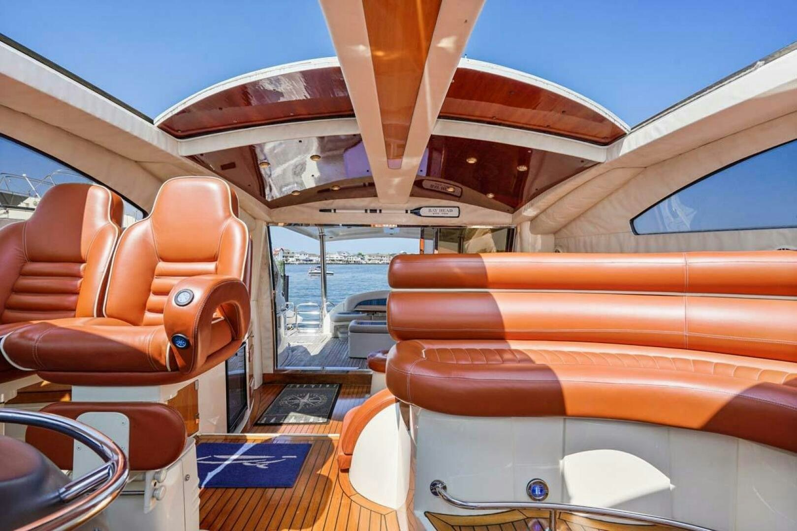 the inside of a boat aboard OBSESSION Yacht for Sale