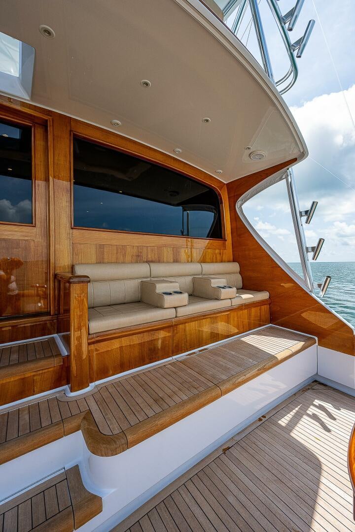 a boat on a deck aboard MAXIMUS Yacht for Sale