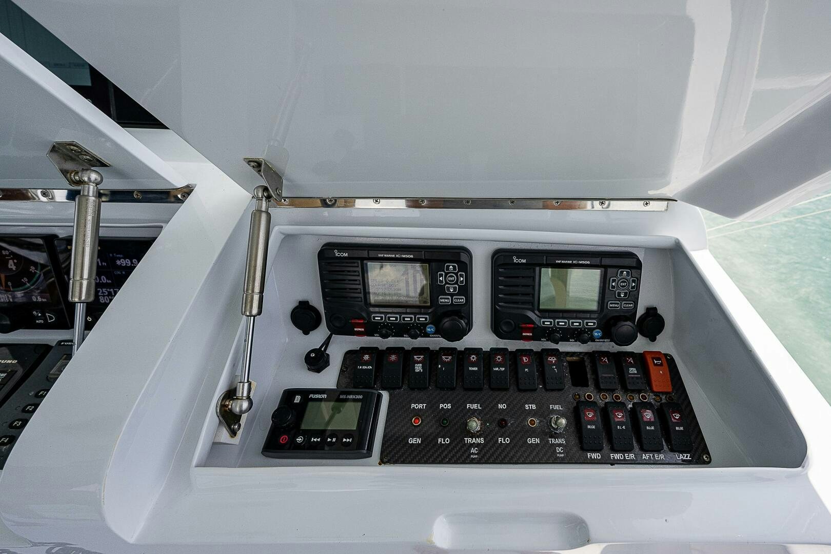 the inside of a white car aboard MAXIMUS Yacht for Sale