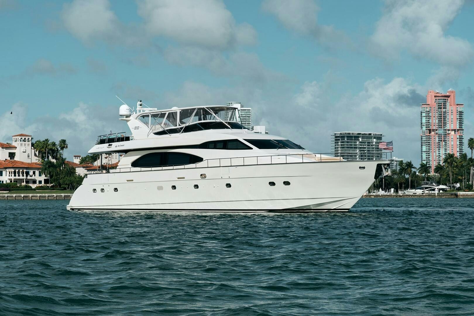 a white yacht in the water aboard DAY DREAMIN' Yacht for Sale