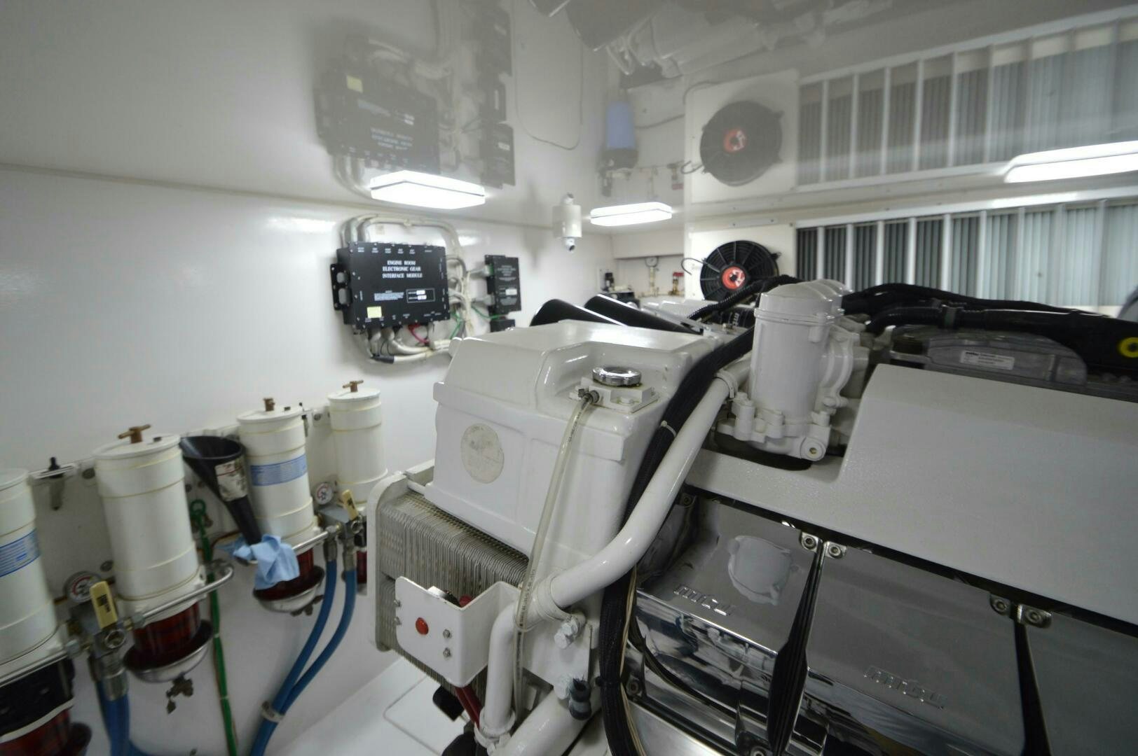 a room with several machines aboard LOW PROFILE Yacht for Sale