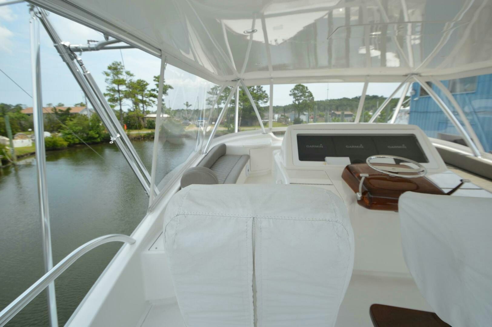 inside of a boat aboard LOW PROFILE Yacht for Sale
