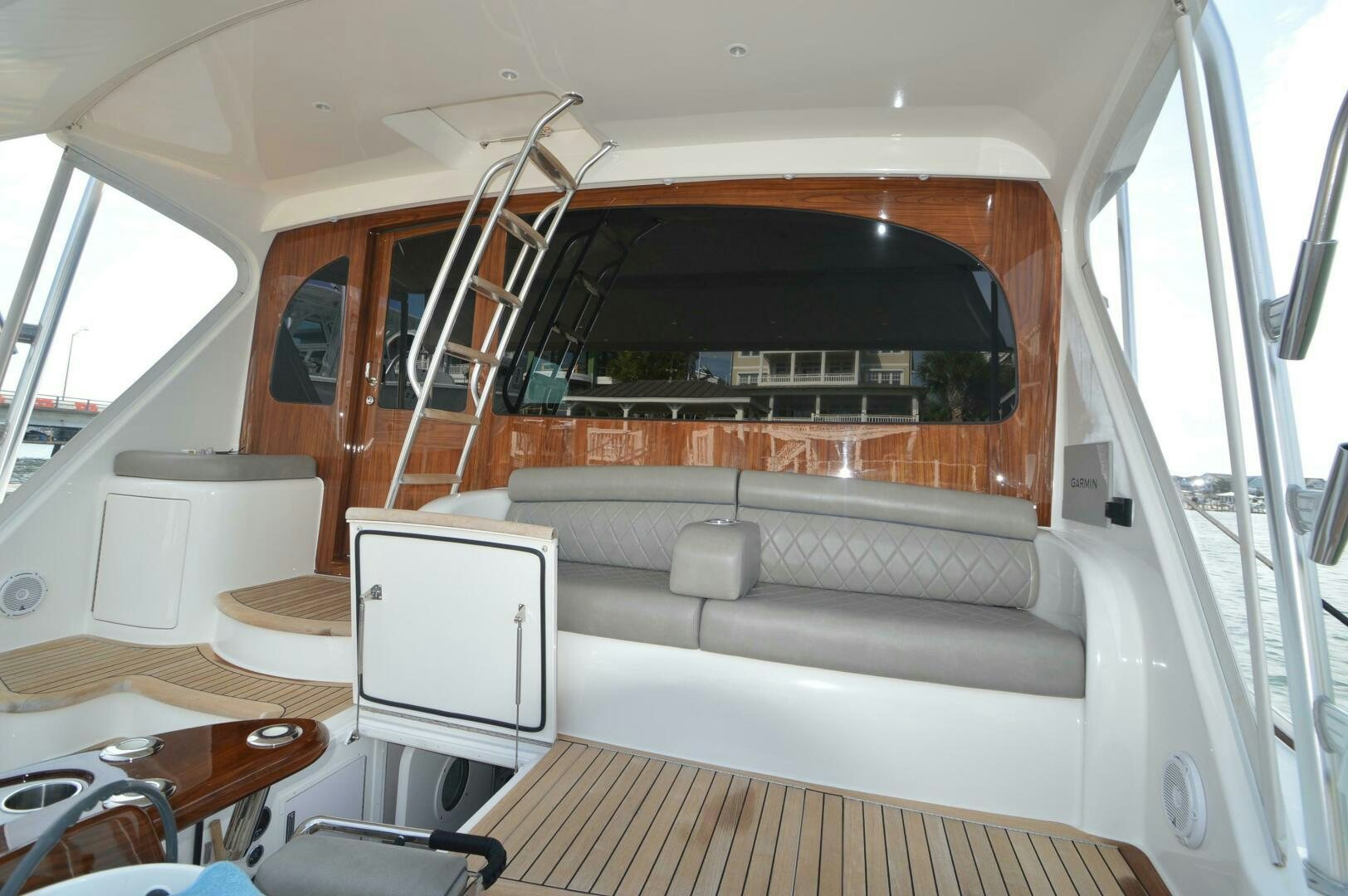 inside of a vehicle aboard LOW PROFILE Yacht for Sale