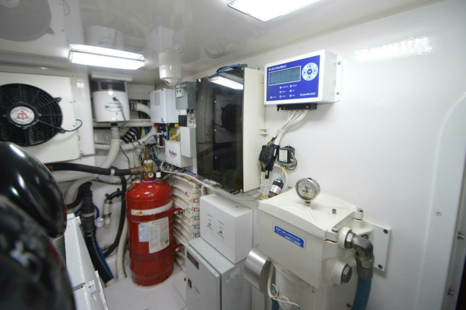 a room with machinery and equipment aboard LOW PROFILE Yacht for Sale