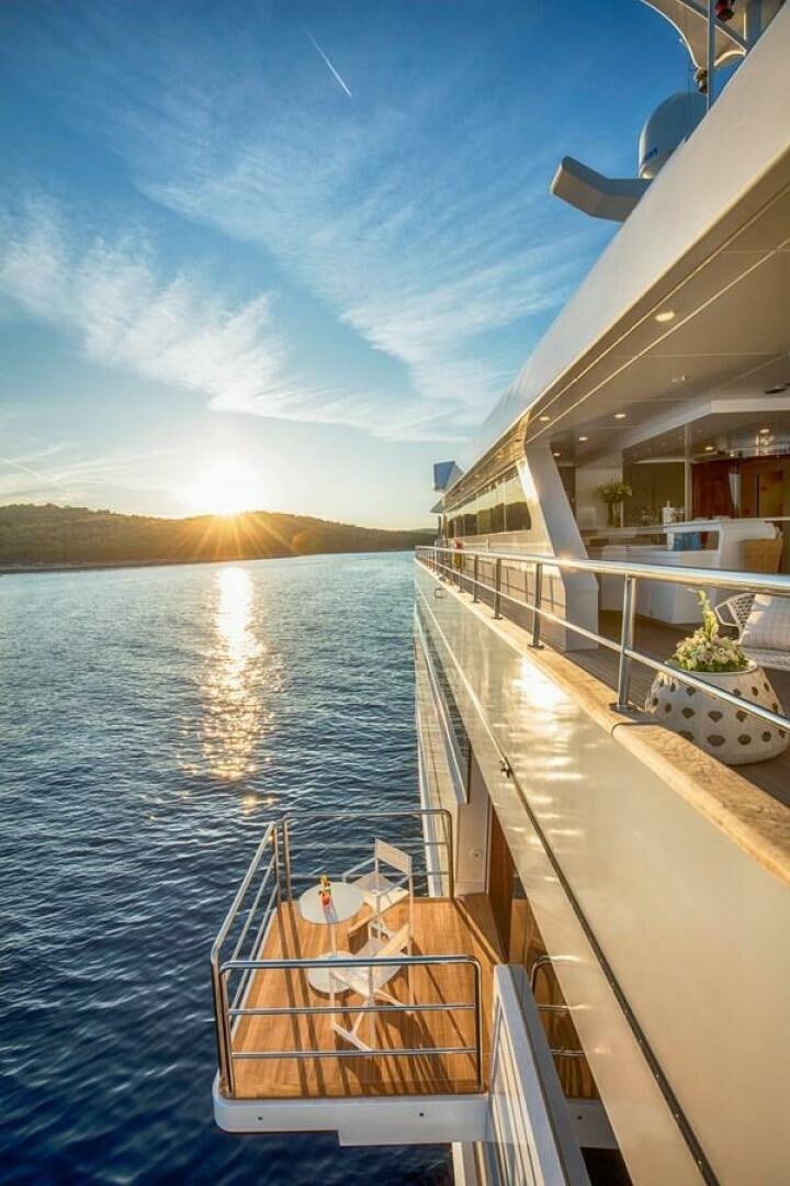 a boat on the water aboard KATINA Yacht for Sale