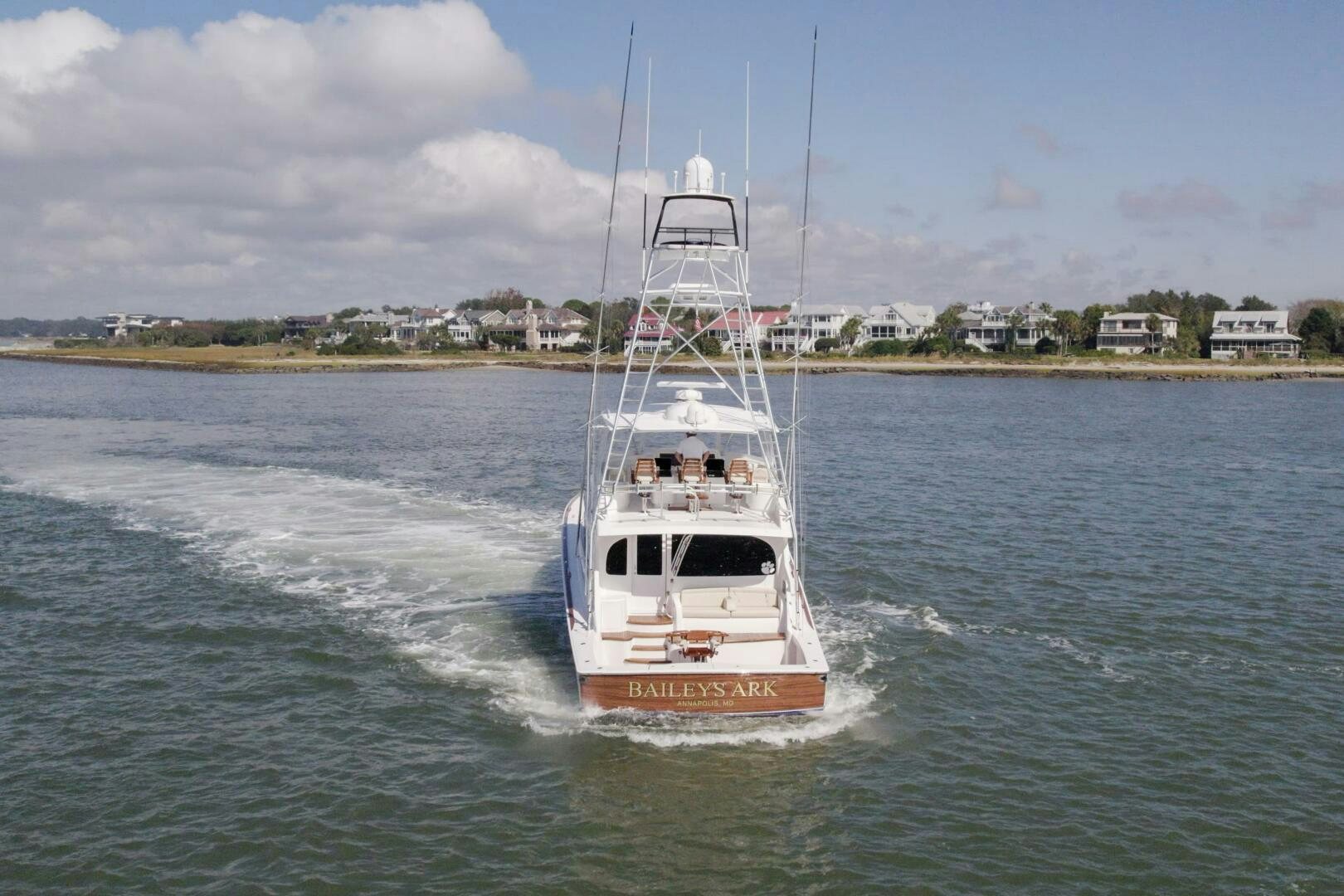a boat on the water aboard BAILEY'S ARK Yacht for Sale