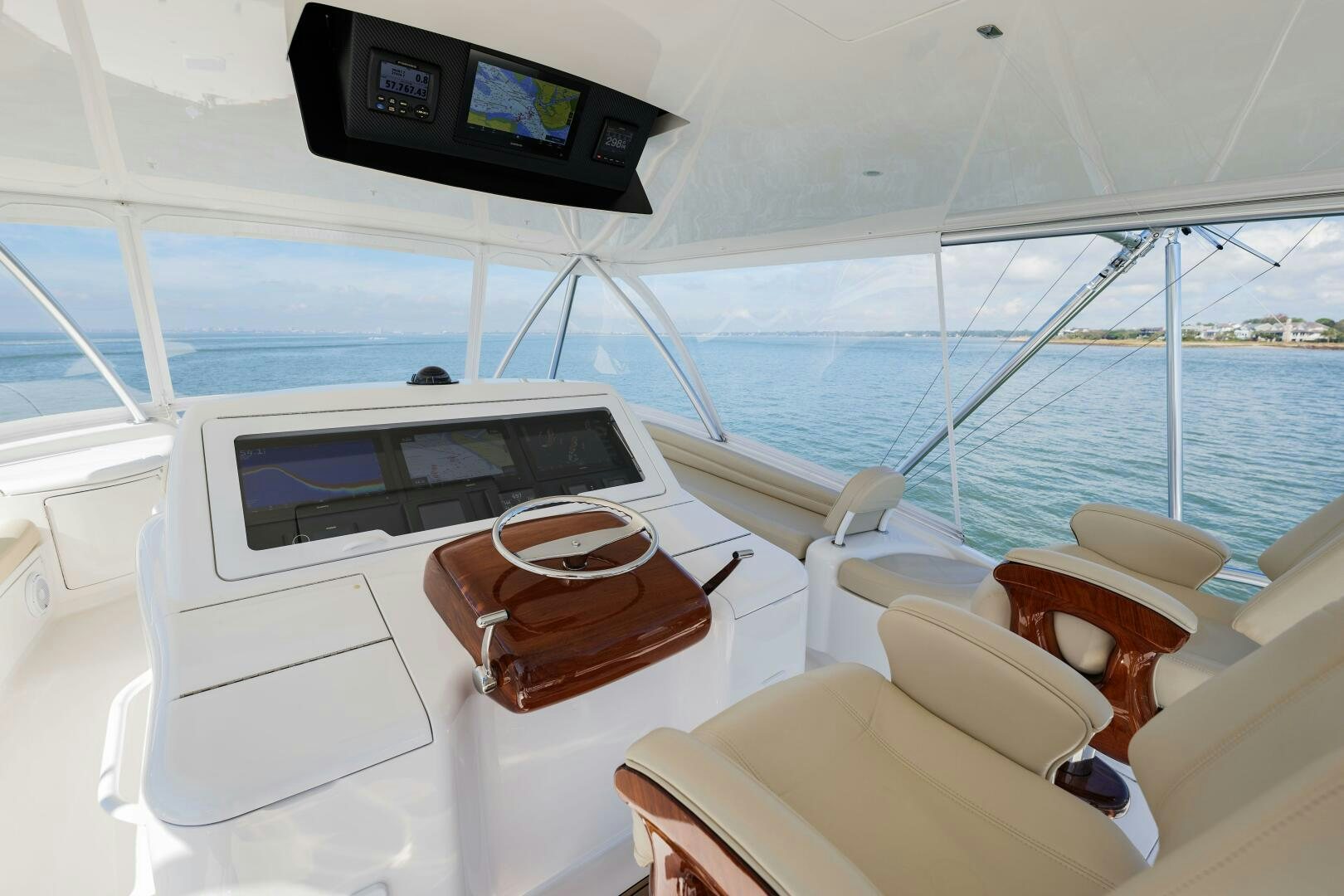 a boat with a laptop on it aboard BAILEY'S ARK Yacht for Sale