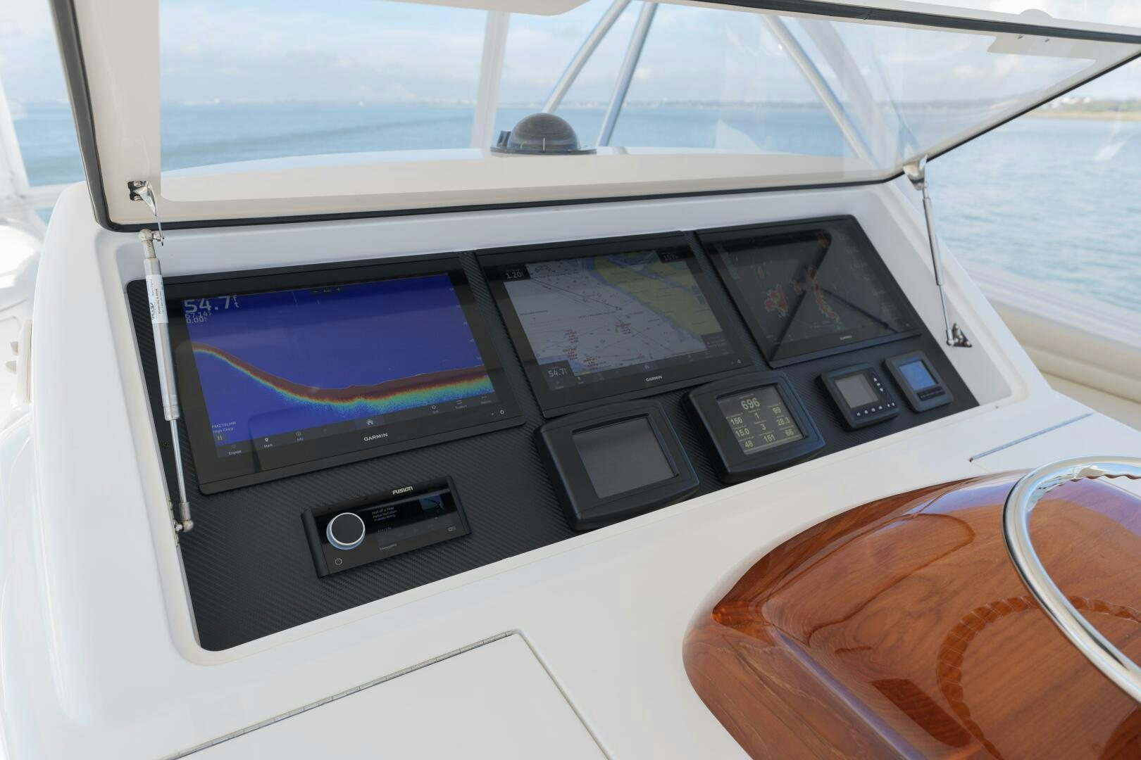 the inside of a car aboard BAILEY'S ARK Yacht for Sale
