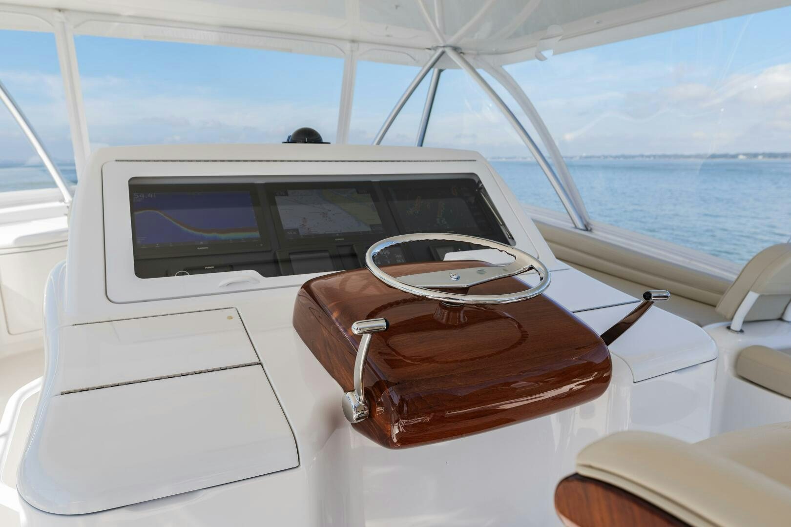 a boat with a leather belt aboard BAILEY'S ARK Yacht for Sale