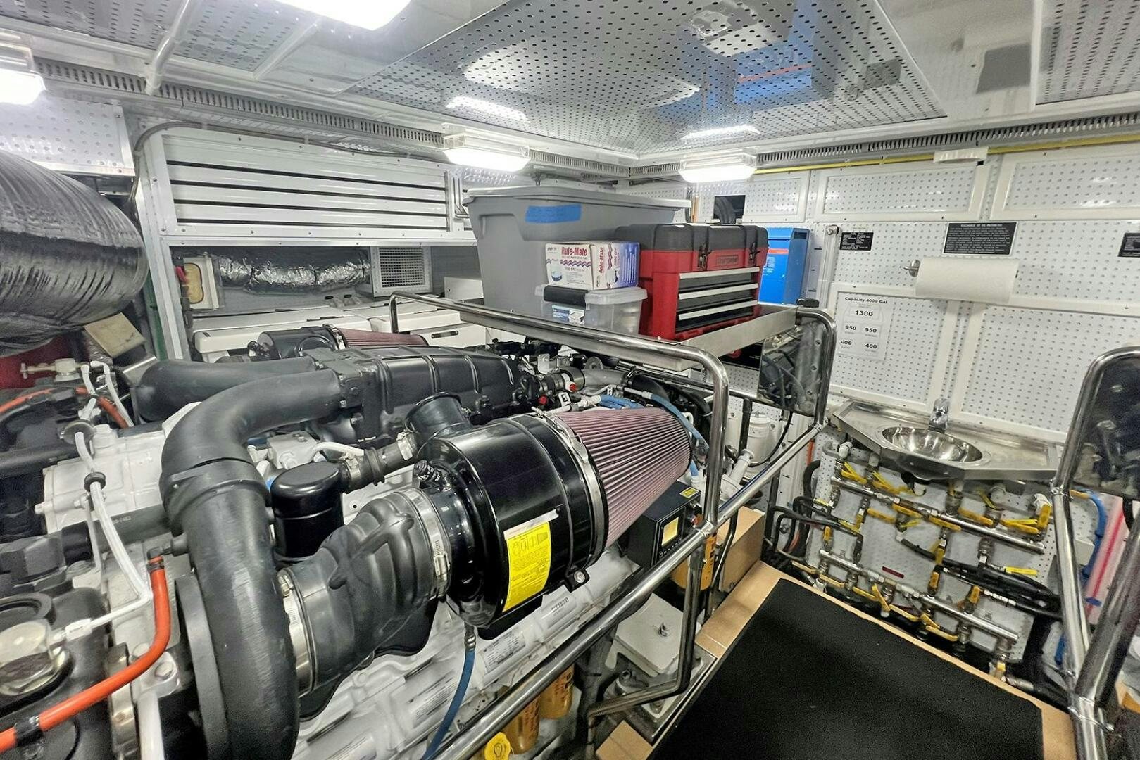 a large machine in a factory aboard INSIGNIA Yacht for Sale