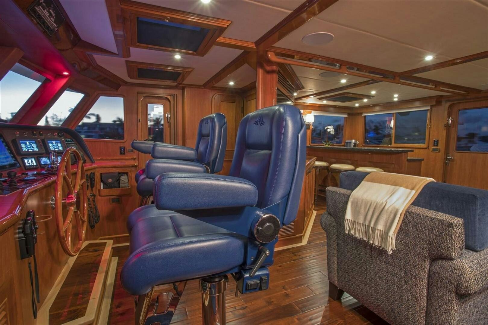 inside of a train aboard INSIGNIA Yacht for Sale