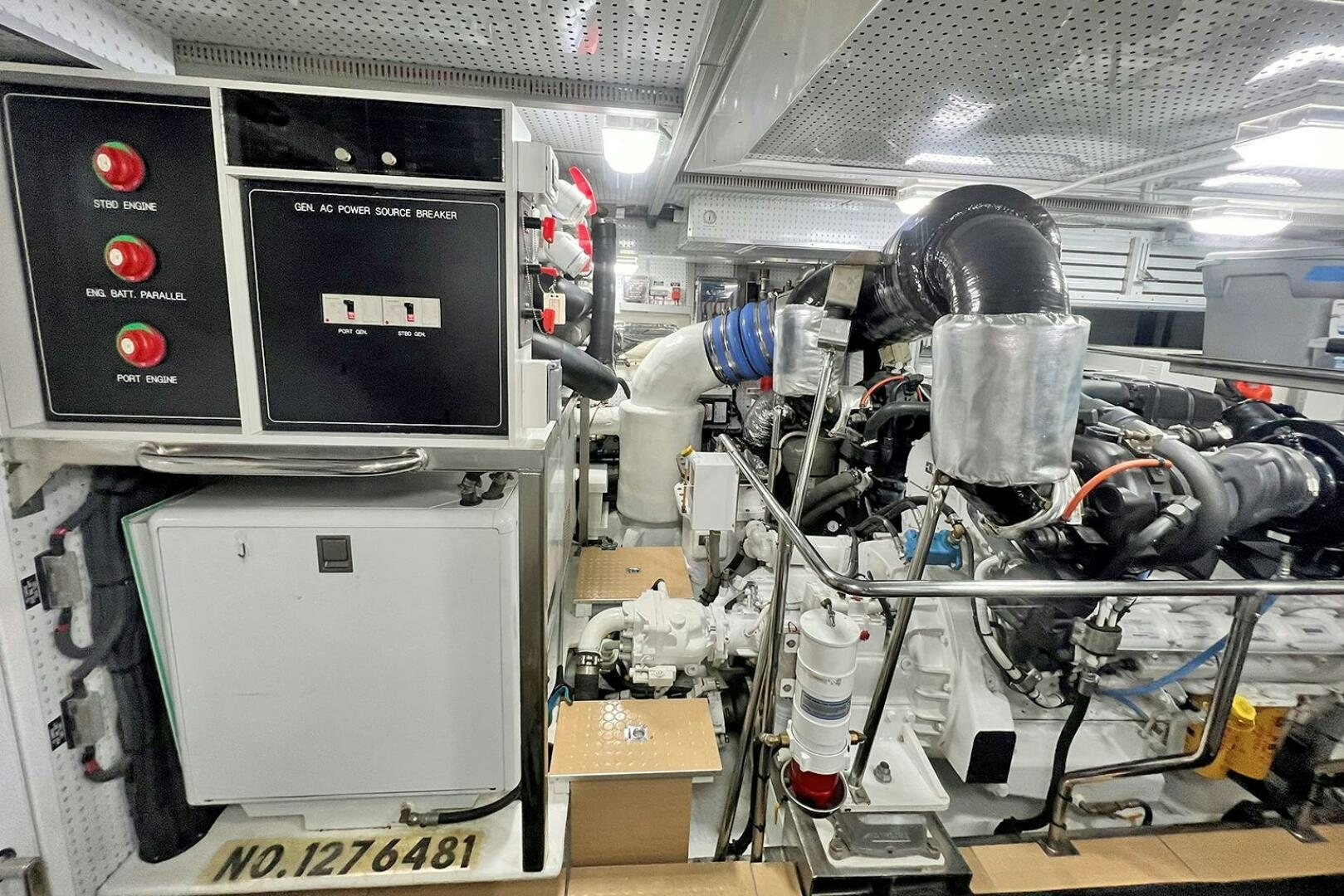 a machine with a large machine aboard INSIGNIA Yacht for Sale