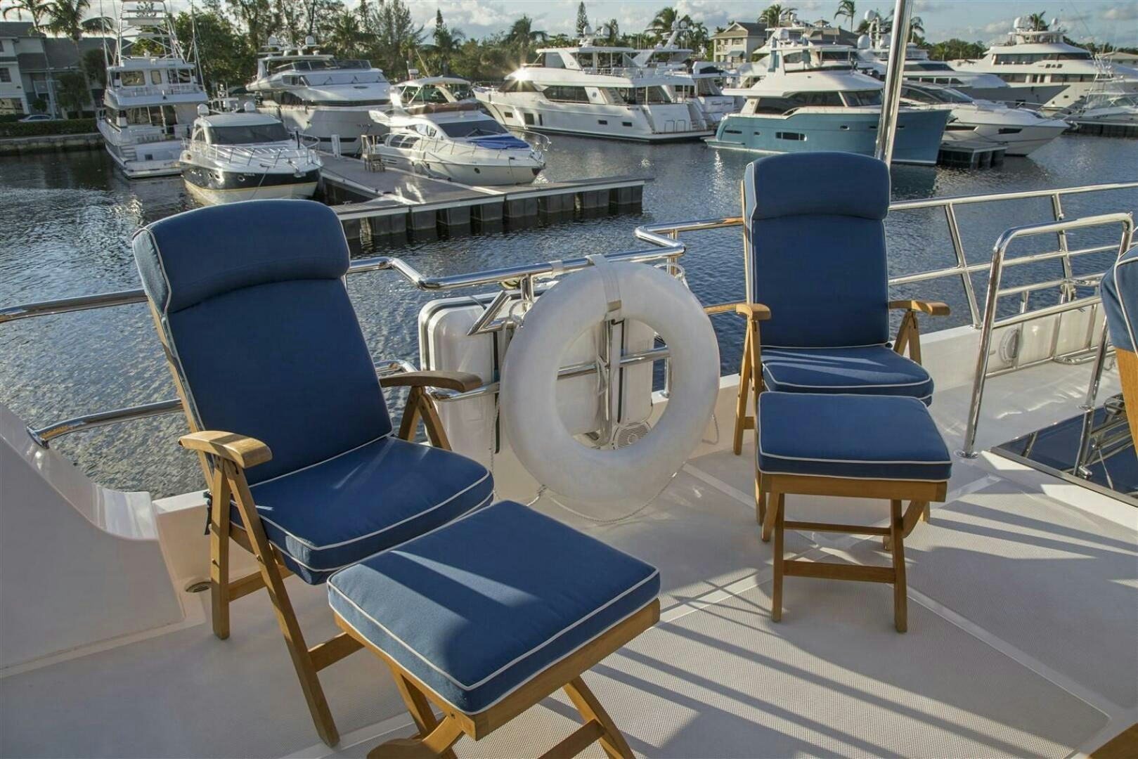 chairs on a deck aboard INSIGNIA Yacht for Sale