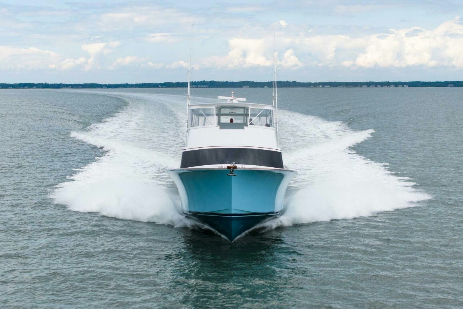 a boat on the water aboard BIG BLUE Yacht for Sale