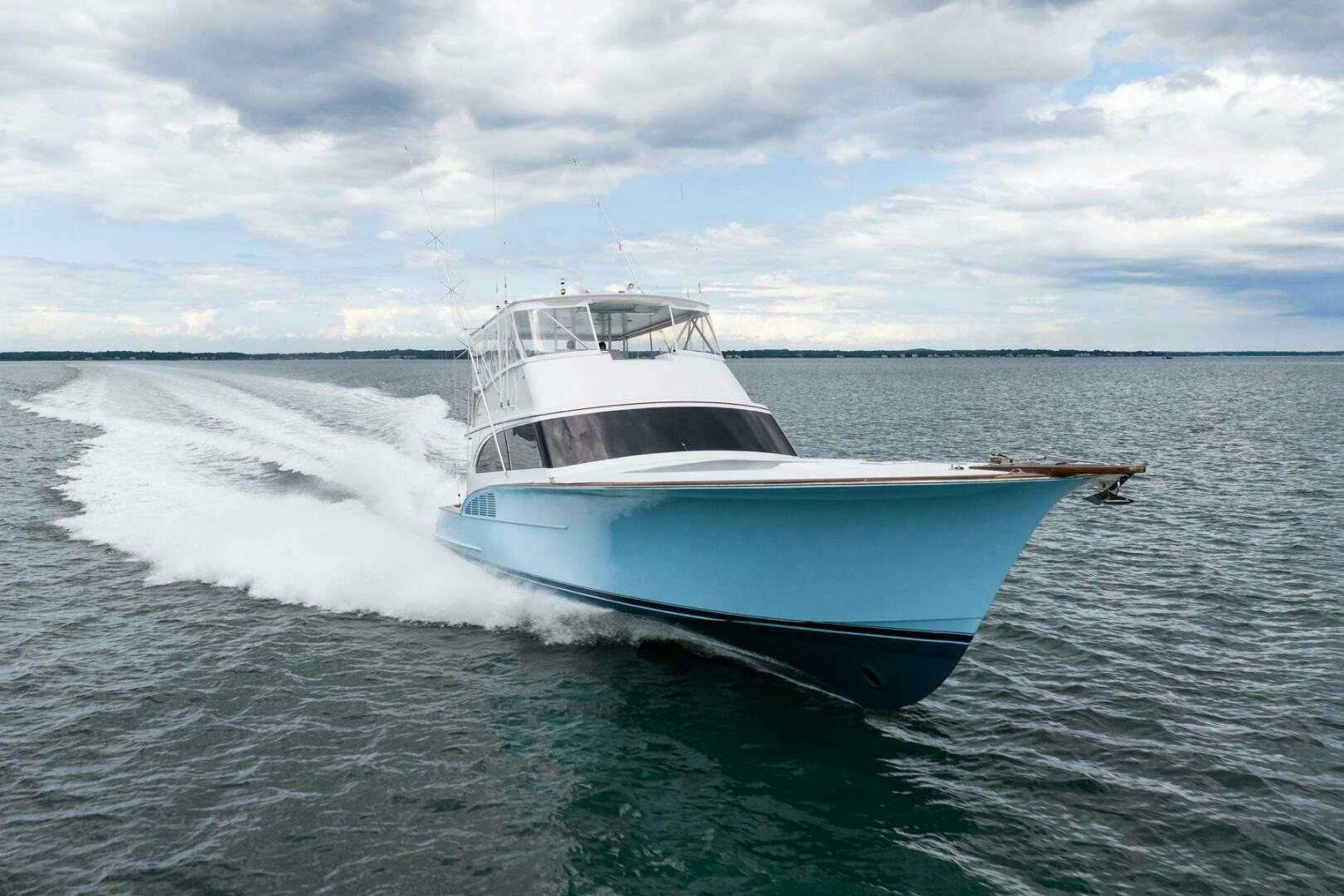 a boat on the water aboard BIG BLUE Yacht for Sale