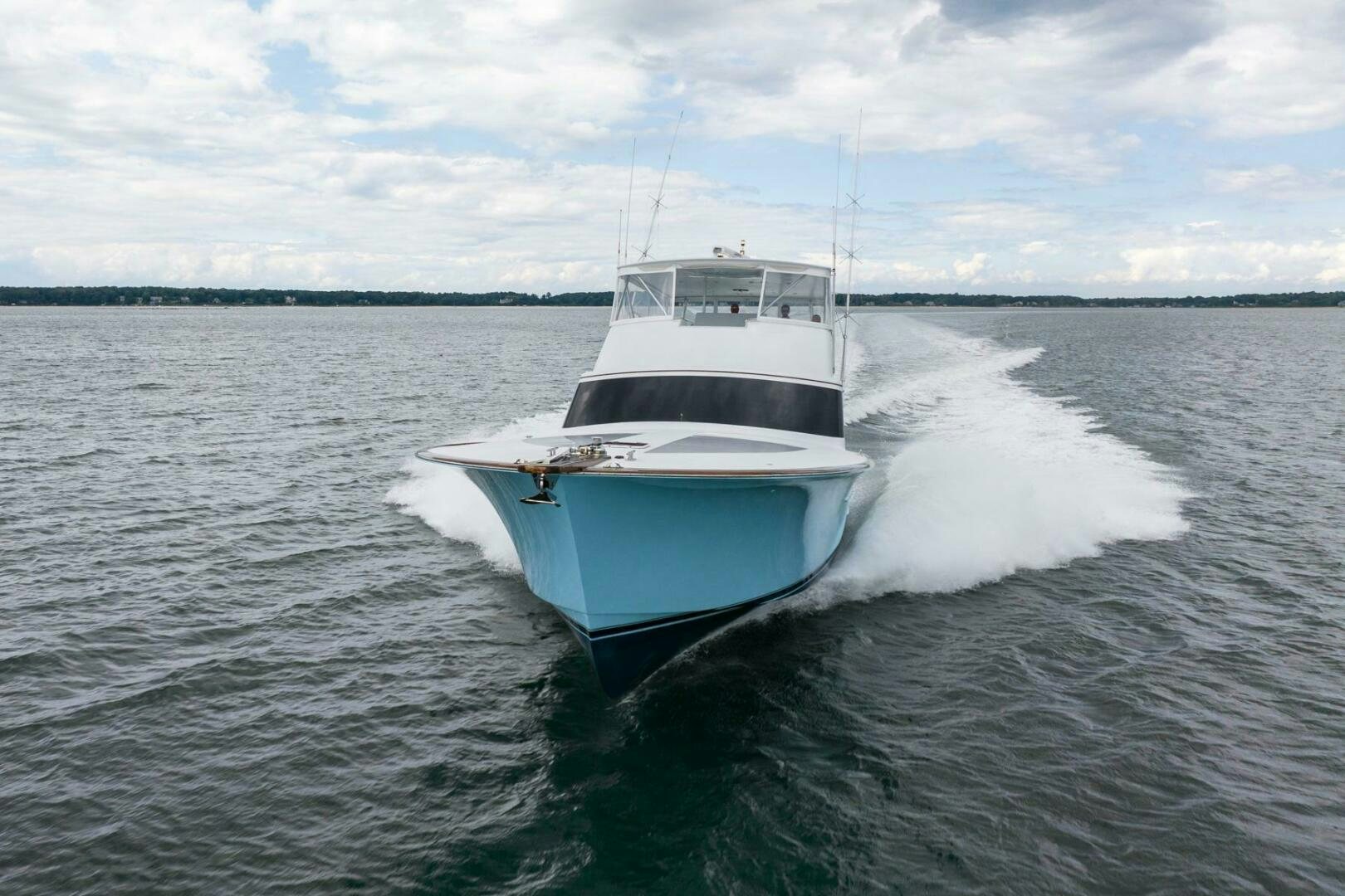 a boat on the water aboard BIG BLUE Yacht for Sale