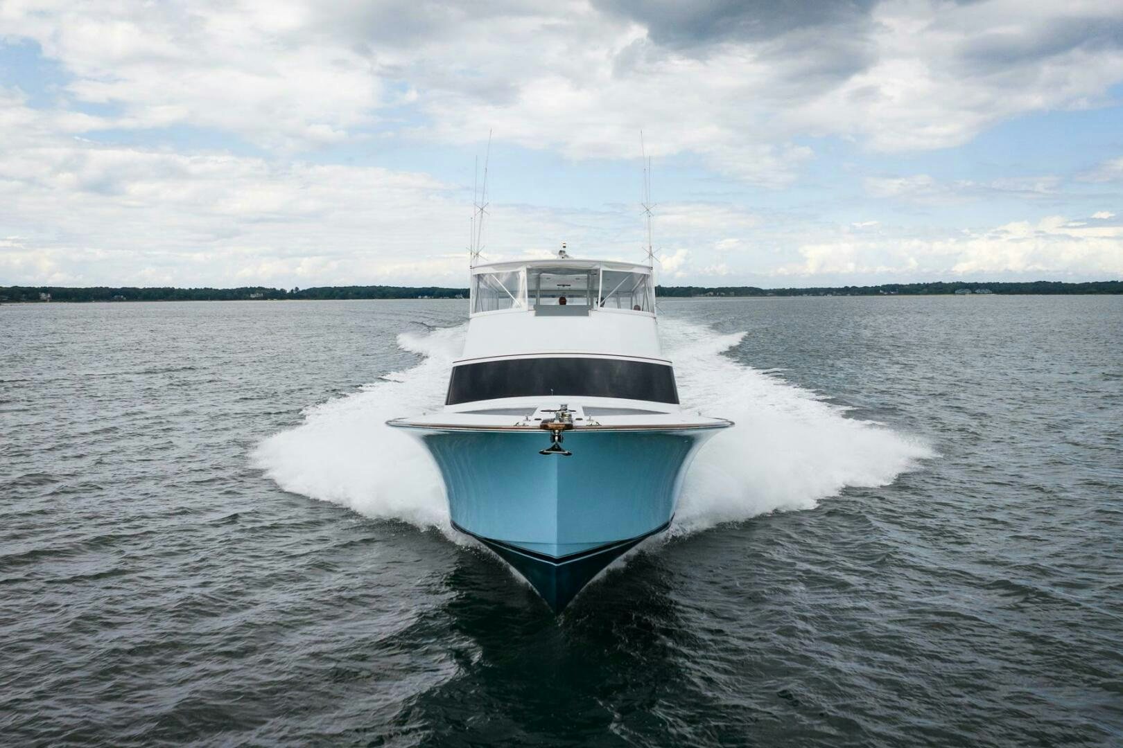 a boat on the water aboard BIG BLUE Yacht for Sale